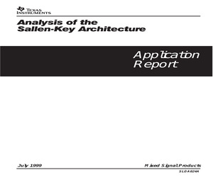 ANALYSIS OF THE SALLEN-KEY ARCHITECTURE.pdf
