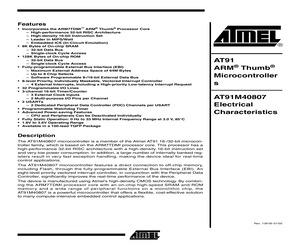 AT91M40807 ELECTRICAL CHARACTERISTICS.pdf