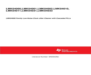 LMK04011BISQE/NOPB.pdf