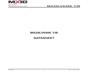 MX29LV640ETXEI-70G/TRAY.pdf